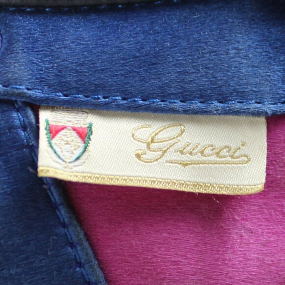 Gucci Web Runner Color Block Navy Fuchsia Lace-Up Trainers Size 36.5 (US 6.5) - Picture 8 of 13